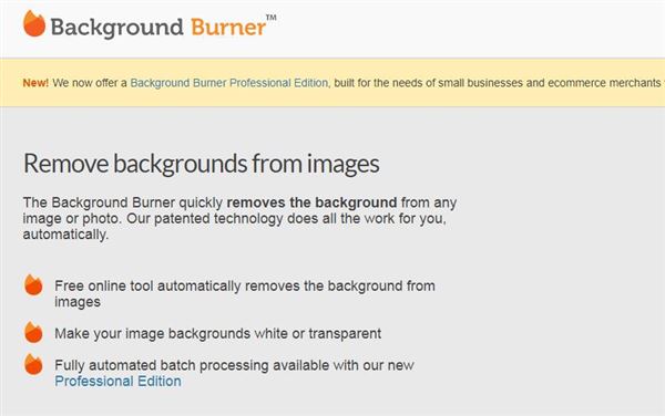 在线抠图工具Background Burner