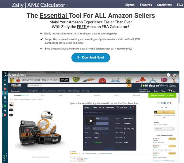 亚马逊选品工具Zally_谷歌插件