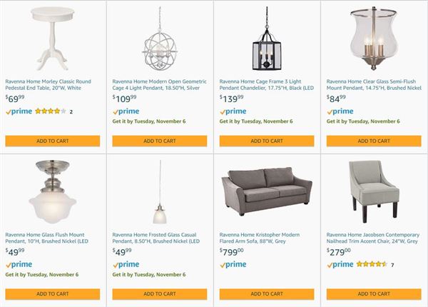 亚马逊推新自营家具品牌Ravenna Home，家居市场规模将超7000亿美金